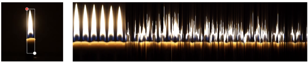 Display example using TimeSpaceSlice method